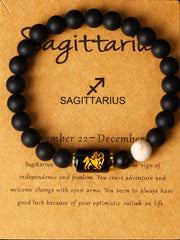 12 Zodiac Sign Virgo Leo Libra Horoscope Bracelets Women 8mm Natural Stone Beads 12 Constellation Bracelet Birthday Jewelry Gift