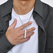 Mprainbow Allah Arabic 3D Bar Necklaces for Men,Muslim Pendant Ayatul Kursi Necklace,Islam Eid Ramadan Islamic Jewelry Gifts