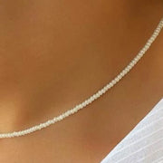 Women S Pearl Pendant Necklace Lead-Free Hypoallergenic Metals Gift Necklace For Women Choker white