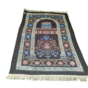 Chenille Fabric Muslims Prayer Mat Kaaba Pattern Worship Blanket Kneeling Floor Mats Arabic Prayer Rugs Pilgrimage Ramadan Gifts