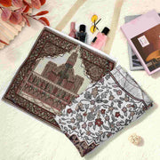 Portable Muslim Prayer Mat – High-Quality Floral Rug with Tassels