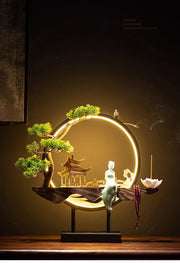 Hot Sell Backflow Incense Burner Home Decor Light Circle for Zen Yoga Meditation home fragrance Aromatherapy Festival Gift