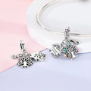 925 Sterling Silver Family House Love Forever Family Beads Boys Girls Lovers Pendant Charms Fit Bracelet DIY Ms Jewelry Gift