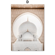 Islamic Art Canvas Painting Grundtvigs Church Medina Oman  Sheikh Zayed Mosque  Wall Decor Posters  Prints for Living Room