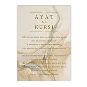 Islamic Calligraphy Gold Marble Wall Poster Ayatul Kursi Quran Canvas Painting Print Art Picture Living Room Home Interior Decor