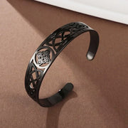 Ayatul Kursi Bracelet Stainless Steel Adjustable Cuff Bangle Men Women Islamic Muslim Calligraphy Ramadan Jewelry Gift