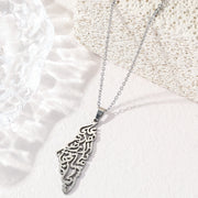 Palestine Map Religious Quran Arabic Islamic Eid Verses Pendant Fashion Necklaces Jewelry Men Women Ramadan Him Her Kids Gifts