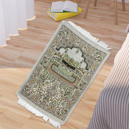 Muslim Prayer Rug – Portable Carpet Blanket with Tassels
