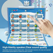 Arabic English Ebook Point Reading USB Charging Waterproof Paper Sound Hanging Book Children's Early Education Educational Toy