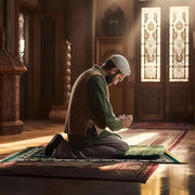 سجادة صلاة إسلامية - سجادة مخملية ناعمة بتصميم أنيق