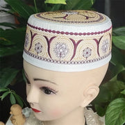 Muslim Men’s Prayer Cap – Islamic Taqiyah Kufi Hat, Turkish Polyester Style
