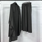 Ramadan Abayas Sets  2 Piece Set Muslim Women Hijab Dress Prayer Garment Abaya Long Khimar Arab Gown  Islamic Clothes Robe