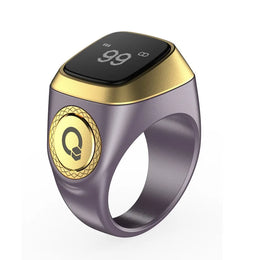 IQibla Smart Praise Zikr Ring Tasbih Tally Intelligent Digital Counter for Muslims 5 Prayer Time Vibration Reminder Waterproof