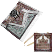 Portable Muslim Prayer Mat – High-Quality Floral Rug with Tassels