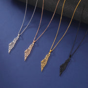 Stainless Steel Necklace For Women Men Palestine Israel Map Islamic Script Hollow Pendant Necklace Engagement Jewelry