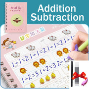 French Calligraphy Arabic Kids Writing Sticker English Magic Copy Book Practice Copybooks Pen Chinese Free Wiping