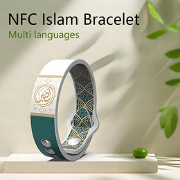 NFC Smart Bracelet Full Quran Learning Feature Equantu Ayah Band Muslim Prayer Silicone Wristband Islamic Gift Waterproof NB01