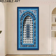 Arabic Islamic Architecture Calligraphy Poster and Prints Abstract Canvas Painting Wall Art for Living Room Home Decor No Frame