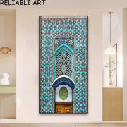Arabic Islamic Architecture Calligraphy Poster and Prints Abstract Canvas Painting Wall Art for Living Room Home Decor No Frame