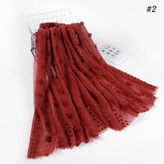 حجاب إسلامي جديد للنساء - وشاح مطاطي من قماش فلوكد بابل على الطراز الماليزي