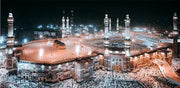Mecca Mosque Night View Canvas Paintings on the Wall Art Posters and Prints Kabe Mekke Islamic Art Pictures For Living Room Wall