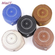 Cotton Embroidered Muslim Prayer Hat – Arab Men’s Kufi & Turban Cap