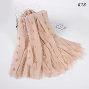 حجاب إسلامي جديد للنساء - وشاح مطاطي من قماش فلوكد بابل على الطراز الماليزي