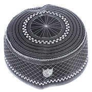 Cotton Embroidered Muslim Prayer Hat – Arab Men’s Kufi & Turban Cap