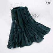 حجاب إسلامي جديد للنساء - وشاح مطاطي من قماش فلوكد بابل على الطراز الماليزي