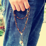 Handmade 6mm Natural Stone Bead With Alloy Charm Shape 99 Prayer Beads Islamic Muslim Tasbih Allah Mohammed Rosary For Women Men