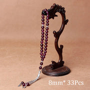 33 Prayer Rosary Beads 8mm Natural Stone Agate Color Optional For Islamic Tasbih Muslim Men Allah Mohammed Meditation Pendant