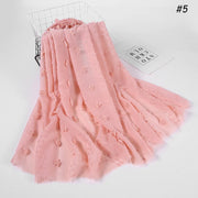 حجاب إسلامي جديد للنساء - وشاح مطاطي من قماش فلوكد بابل على الطراز الماليزي