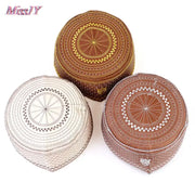 Cotton Embroidered Muslim Prayer Hat – Arab Men’s Kufi & Turban Cap