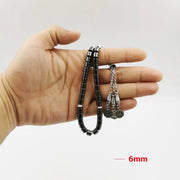 Natural Hematite Tasbih Ramadan special price For Muslim 33 prayer beads Islamic Rosary gift pocket Misbaha Eid accessories