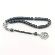 Muslim Tasbih Natural Hematite grey Matte Rosary bead 33prayer beads Islamic bracelet Ramadan gift pocket Misbaha Eid accessory