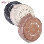 Cotton Embroidered Muslim Prayer Hat – Arab Men’s Kufi & Turban Cap