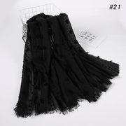 حجاب إسلامي جديد للنساء - وشاح مطاطي من قماش فلوكد بابل على الطراز الماليزي