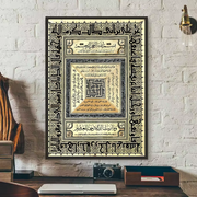 Vintage Islamic Geometry Arabic Pattern Muslim Art Poster HD art sticky wall waterproof home living room bedroom bar aesthetic d