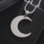 Stainless Steel Islamic Imam Ali Zulfiqar Sword Pendant Necklace Quran Pendant Shia Islamic Jewelry for Men and Women