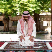 سجادة صلاة محمولة للمسلمين - سجادة زهرية عالية الجودة مع شرابات