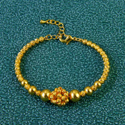 Nigeria Wedding Jewelry Bracelet 21k Gold Plated Muslim Multi Layer Beads Opening Bangles Dubai Women Bridal Vintage Jewelrys