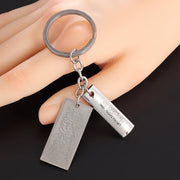 Islam Muslim Four Qul Suras Stainless Steel Key Chain Ayatul Kursi Keyring Calligraphy Arabic God Messenger Jewelry