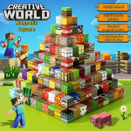 200P Upgrades Magnetic Building Blocks World Cube Magnets World Kids 3 + DIY model kids dry the best Montessori sensory toy gift