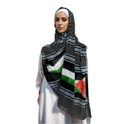 Kuffiyeh Shawl Chiffon Scarf Geometric Women Islamic Muslim Scarves Shawl Echarpe the Middle East Arab Hijabs