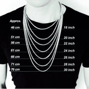 HNSP 316L Stainless Steel Cuban Link Chain Necklace For Men 3MM-12MM Thick Neck Accessory Jewelry
