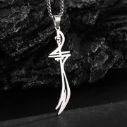 Stainless Steel Islamic Imam Ali Zulfiqar Sword Pendant Necklace Quran Pendant Shia Islamic Jewelry for Men and Women