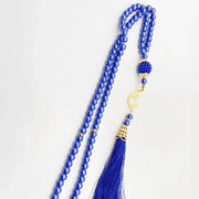 6mm 99pcs Glass Pearls Tassel Turkish Style Muslim Rosary Islamic Prayer Beads Bracelet For Women Jewelry Accessories Gift