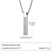 Mprainbow Allah Arabic 3D Bar Necklaces for Men,Muslim Pendant Ayatul Kursi Necklace,Islam Eid Ramadan Islamic Jewelry Gifts