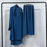 Ramadan Abayas Sets  2 Piece Set Muslim Women Hijab Dress Prayer Garment Abaya Long Khimar Arab Gown  Islamic Clothes Robe