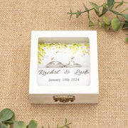 Personalized Wedding Ring Box  Wedding Favors Gift for Her Custom Wedding Ceremony Ring Box  Custom Name Ring box